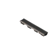 Лоток водоотводный PolyMax Drive DN100 h96 пластиковый с решеткой щелевой чугунной ВЧ кл.D (комплект)