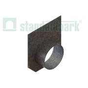 Заглушка торцевая стальная к лоткам бетонным 40576, 40571, 40571.4 с водоотводом