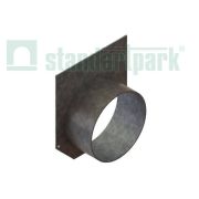 Заглушка торцевая стальная к лоткам бетонным 40076, 40071, 40071.4 с водоотводом