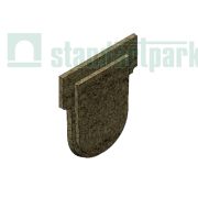 Заглушка торцевая полимербетонная для лотка водоотводного полимербетонного 6721-D