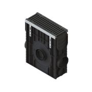 Пескоуловитель сборный DN150 пластиковый PolyMax Drive h616 с решеткой чугунной щель кл.D (к-т)