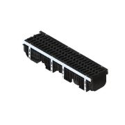 Лоток водоотводный пластиковый PolyMax Drive DN200 h217 с решеткой чугунной «шина» ВЧ кл. Е600 (к-т)