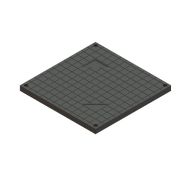 Крышка PolyMax Basic пластиковая черная к дождеприемнику-пескоуловителю 400х400