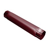 Труба круглая соединительная Grand Line 90мм 1м RAL 3005 красное вино