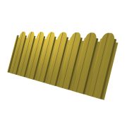 Профнастил С10B фигурный 0,45 PE с пленкой RAL 1018 цинково-желтый