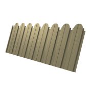 Профнастил С10B фигурный 0,45 PE с пленкой RAL 1014 слоновая кость