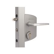 Замок LAKQ 4040 U2L корпус металлический, с ручками из алюминия, серебристый ZILV