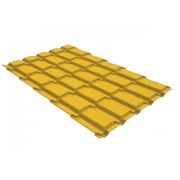 Металлочерепица квадро профи 0,45 PE RAL 1018 цинково-желтый