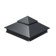 Колпак на столб двойной 390х390мм 0,5 Satin с пленкой RAL 7024 мокрый асфальт