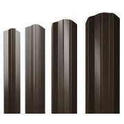 Штакетник М-образный В фигурный 0,5 Quarzit lite RR 32 темно-коричневый