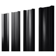 Штакетник М-образный А 0,5 Quarzit Lite RAL 9005 черный