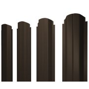 Штакетник П-образный А фигурный 0,5 Quarzit lite RR 32 темно-коричневый