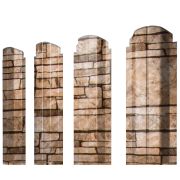 Штакетник П-образный А фигурный 0,45 Print Elite Sand Stone TwinColor