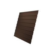 Профнастил С10A Grand Line 0,5 GreenCoat Pural BT, matt с пленкой RR 887 шоколадно-коричневый (RAL 8017 шоколад)