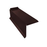 Планка торцевая сегментная 30мм Левая 0,5 GreenCoat Pural BT с пленкой RR 887 шоколадно-коричневый (RAL 8017 шоколад)