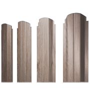 Штакетник П-образный А фигурный 0,45 Print Elite White Wood TwinColor