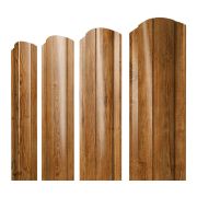 Штакетник Круглый фигурный 0,45 Print-double Elite Golden Wood