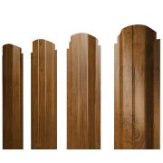 Штакетник П-образный А фигурный 0,45 Print-double Elite Golden Wood