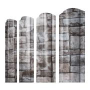 Штакетник Круглый фигурный 0,45 Print Elite Fine Stone TwinColor