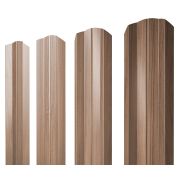 Штакетник М-образный А фигурный 0,45 Print Elite Honey Wood TwinColor