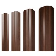 Штакетник М-образный А фигурный 0,45 Print Elite Choco Wood TwinColor