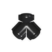 Тройник Y конька полукруглого PurLite Matt с пленкой RAL 9005 черный