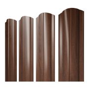 Штакетник Круглый фигурный 0,45 Print Elite Choco Wood TwinColor