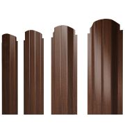 Штакетник П-образный А фигурный 0,45 Print Elite Choco Wood TwinColor
