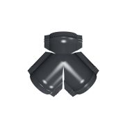 Тройник Y малого конька полукруглого Satin Matt с пленкой RAL 7024 мокрый асфальт