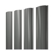 Штакетник Полукруглый Slim 0,45 PE RAL 7005 мышино-серый