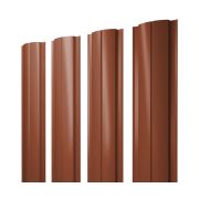Штакетник Полукруглый Slim 0,5 Satin Matt RAL 8004 терракота