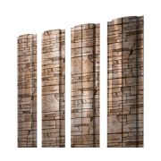 Штакетник Полукруглый Slim 0,45 Print Elite Sand Stone TwinColor