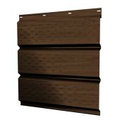 Софит металлический полная перфорация 0,45 Print Elite с пленкой Choco Wood TwinColor
