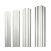 Штакетник Twin фигурный 0,5 Satin RAL 9003 сигнальный белый