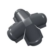 Четверник конька малого полукруглого PurLite Matt с пленкой RAL 7024 мокрый асфальт