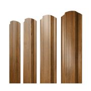 Штакетник Прямоугольный фигурный 0,45 Print Elite Golden Wood TwinColor