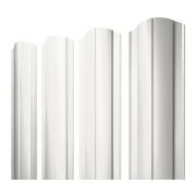 Штакетник Круглый фигурный 0,45 PE-Double RAL 9003 сигнальный белый