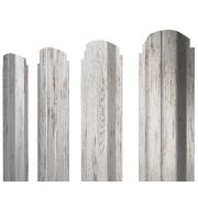 Штакетник П-образный B фигурный 0,45 Print Elite Snow Wood TwinColor
