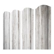 Штакетник Круглый фигурный 0,45 Print Elite Snow Wood TwinColor