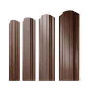 Штакетник Прямоугольный фигурный 0,45 Print Elite Choco Wood TwinColor