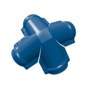 Четверник конька полукруглого PE с пленкой RAL 5005 сигнальный синий