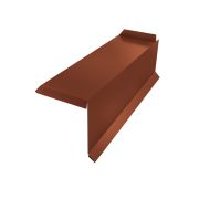 Планка торцевая сегментная 20мм Правая 0,5 Satin Matt RAL 8004 терракота