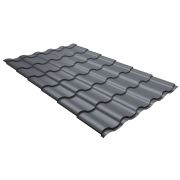 Металлочерепица кредо 0,5 Satin RAL 9006 бело-алюминиевый