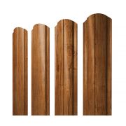 Штакетник Полукруглый Slim фигурный 0,45 Print-double Elite Golden Wood