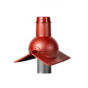 Выход канализации коньковый Krovent Pipe-cone красный