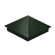 Колпак на столб 390х390мм 0,5 GreenCoat Pural BT с пленкой RR 11 темно-зеленый (RAL 6020 хромовая зелень)