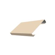 Ламель лицевая 125 жалюзи Texas 0,45 PE с пленкой RAL 1015 светлая слоновая кость