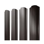 Штакетник Прямоугольный фигурный 0,45 Print Elite Coffee Wood TwinColor