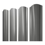 Штакетник Круглый фигурный 0,45 PE RAL 7005 мышино-серый