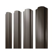 Штакетник Прямоугольный фигурный 0,5 GreenCoat Pural BT RR 32 темно-коричневый (RAL 8019 серо-коричневый)